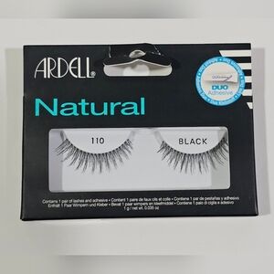 Ardell Natural 110 Black Eyelashes with glue adhesive NEW